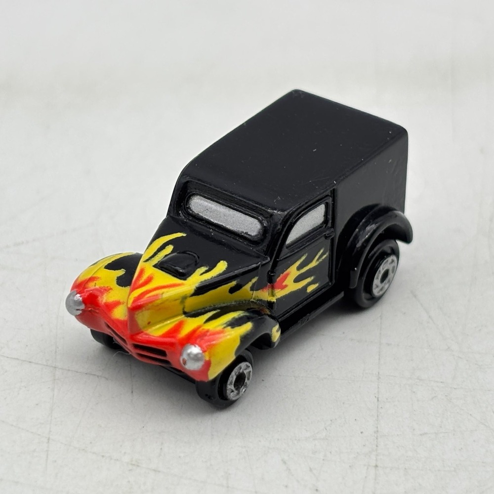 Galoob Micro Machines Insiders 1941 Willys Van Black Flames Vtg 1989 No Insider